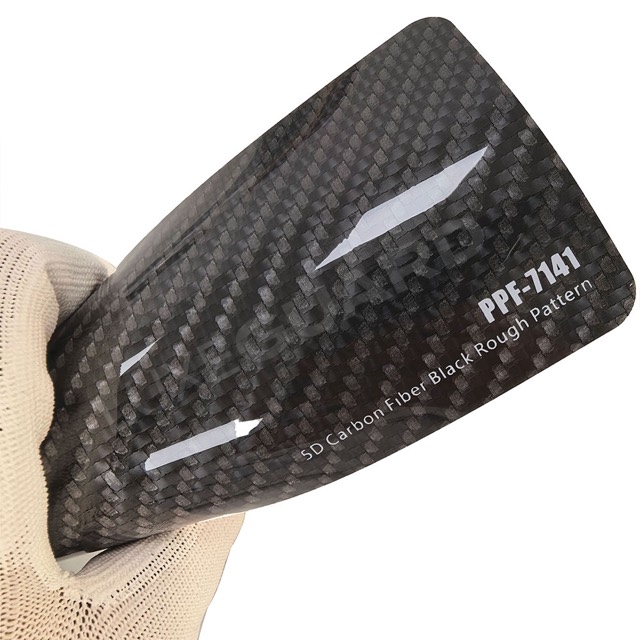 5D Carbon Fiber Black Rough Pattern